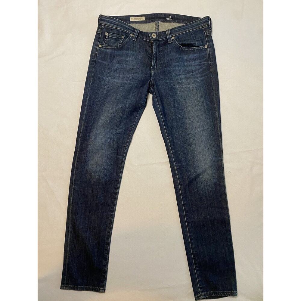 AG Adriano Goldschmied The Stevie Slim Straight Ankle Sateen Jean in Size 29R